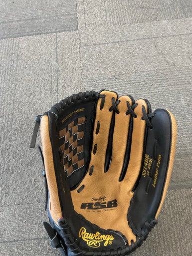 Used Rawlings RSB SOFTBALL SERIES BB/SB Glove RH Throw Brown And Black 14" 11614-S000225747