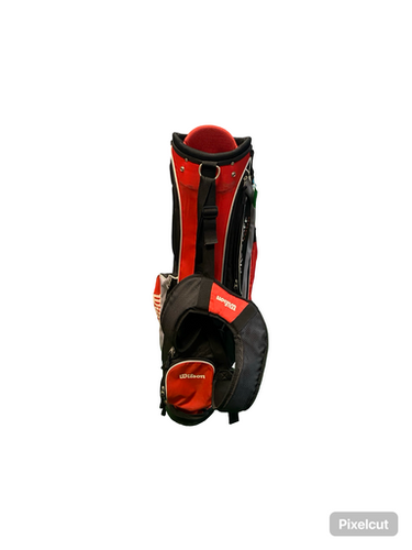 Used Wilson BLACK AND RED STAND BAG Mens Stand Bag Black 11706-S000368058