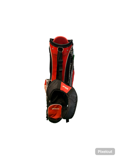 Used Wilson BLACK AND RED STAND BAG Mens Stand Bag Black 11706-S000368058