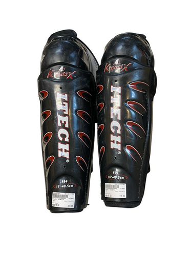 Used Itech 4 KINETIX Senior Shin Guards Black 16" 11706-S000367857
