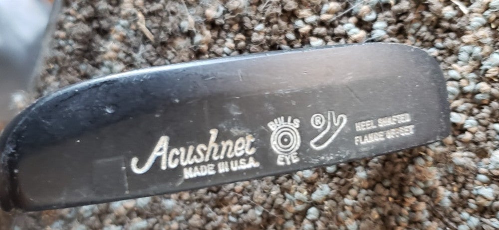 35.75 IN BLACK ACUSHNET BULLS EYE BLADE W FLANGE HEEL SHAFTER PUTTER NEW W WEAR