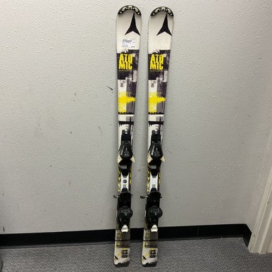 Used Atomic VANTAGE JR Boys DH Ski/Binding White/Black/Yellow 130 cm 11855-S000195185