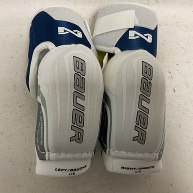 Used Bauer NEXUS 6000 Senior Elbow Pads White And Royal Blue LG 11855-S000195181