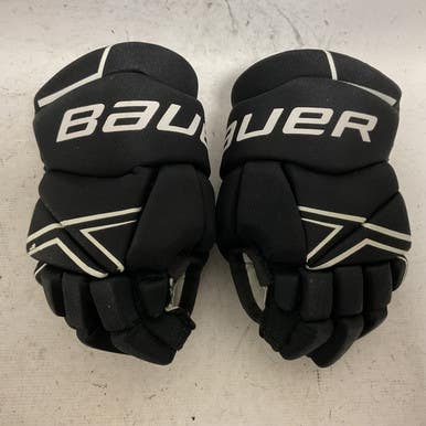 Used Bauer MS-1 Youth Gloves Black And Carolina Blue 9" 11855-S000195177
