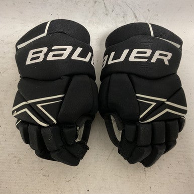 Used Bauer MS-1 Youth Gloves Black And Carolina Blue 9" 11855-S000195177