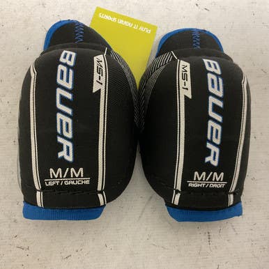 Used Bauer MS-1 Youth Elbow Pads Black And Navy Blue MD 11855-S000195178