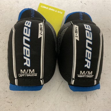 Used Bauer MS-1 Youth Elbow Pads Black And Navy Blue MD 11855-S000195178
