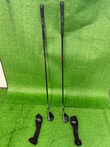 Men's 2012 Callaway RAZR Fit Left Hand Fairway hybrid Woods 3 and 4 Uniflex (Used)
