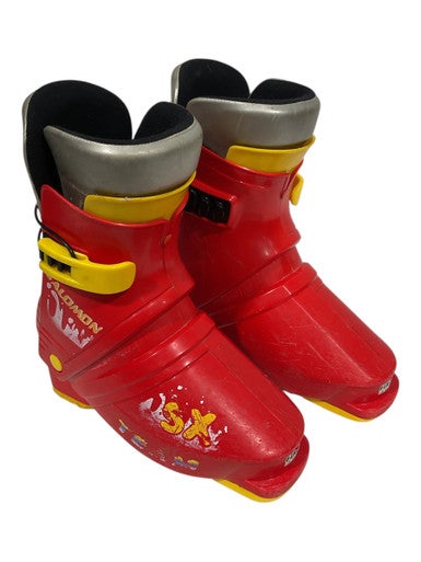 Used Salomon Boys DH Ski Boot Red 210 MP - J02 11847-S000031245