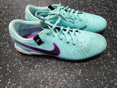 Used Nike TIEMPO Soccer Turf Shoes Teal Senior 9.5 11849-S000033051