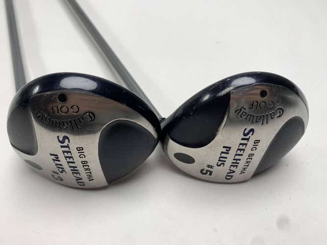 Callaway Steelhead Plus 3 & 5 Fairway Wood Set 15* 18* Steelhead Plus Mens RH