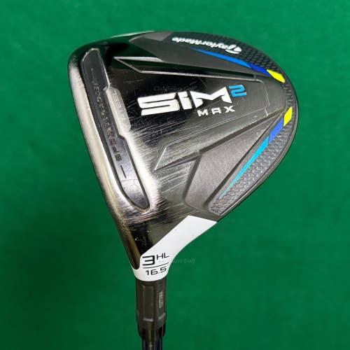 LH TaylorMade SIM 2 MAX Fairway 16.5 3HL Wood Ventus Blue FW 5-R Regular w/HC