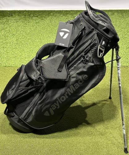 TaylorMade Pro 8-Way Carry Stand Golf Bag Black w/ Rain Hood New #93225