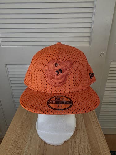 NWS Baltimore Orioles Orange Mesh New Era 59fifty 7 5/8 MLB