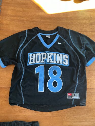 Nike Johns Hopkins Jersey size Large. Signed by #18 Kyle Harrison