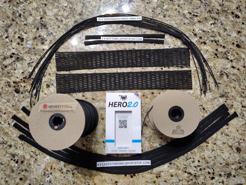 2 (two) New Black ECD Hero 2.0 Meshs (semi soft) Includes String Kits