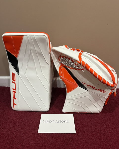 True Catalyst PX5 Pro Stock Glove & Blocker Set – New | Senior White (READ DESCRIPTION)