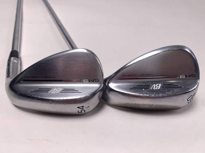 Titleist Vokey SM9 Tour Chrome Wedge Set 54* 10 60* 12 Wedge Steel Mens RH
