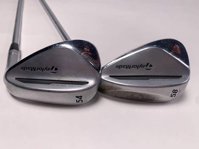 TaylorMade Milled Grind 2 Chrome Raw Wedge Set 54* 11 | 58* 8 DG X100 Mens RH