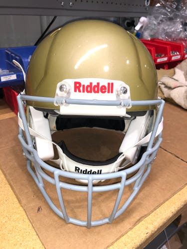 USED RIDDELL ADULT SPEED FOOTBALL HELMET - LARGE - VEGAS GOLD