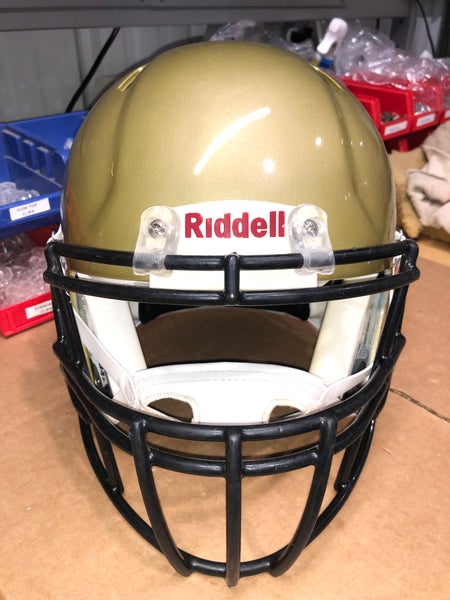 USED RIDDELL ADULT SPEED FOOTBALL HELMET - LARGE - VEGAS GOLD