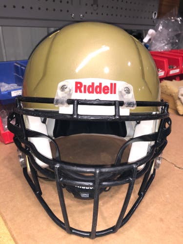 USED RIDDELL ADULT SPEED FOOTBALL HELMET - LARGE - VEGAS GOLD