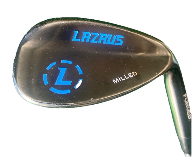 Lazrus Forged Milled Lob Wedge 60* Gunmetal Finish RH Stiff Steel 35" New Grip