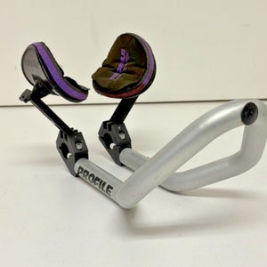 Vintage Profile Design 250mm Silver Aluminum Clip-On Aerobar 26mm Clamp Diameter