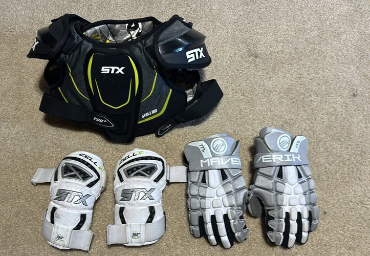 STX Maverick gloves Lot of Lacrosse Gear - Youth