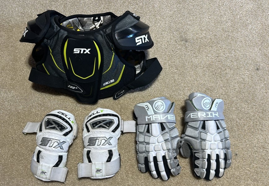 STX Maverick gloves Lot of Lacrosse Gear - Youth