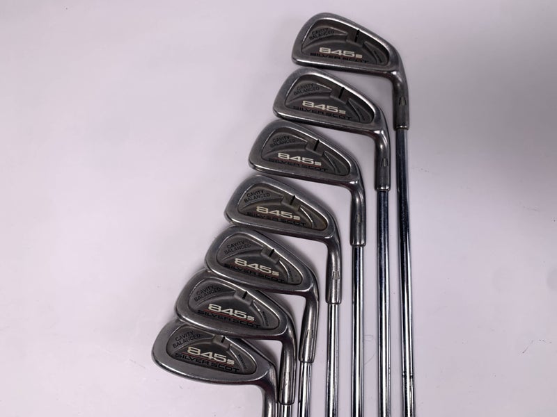 Tommy Armour 845 S Silver Scot Iron Set 3-PW Tour Step Stiff Steel RH- No 5 Iron