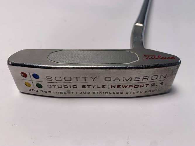 Scotty Cameron Studio Style Newport 2.5 Putter 34" SuperStroke Fatso 5.0 Mens RH
