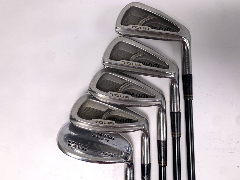 Top Flite Tour Iron Set 5-PW+LW Regular Graphite Mens RH- Missing 6&8 Irons