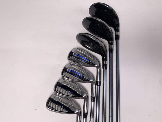 Cobra MAX Iron Set 4HY-6HY+7 Iron-PW White Tie X4 Regular Graphite Mens RH