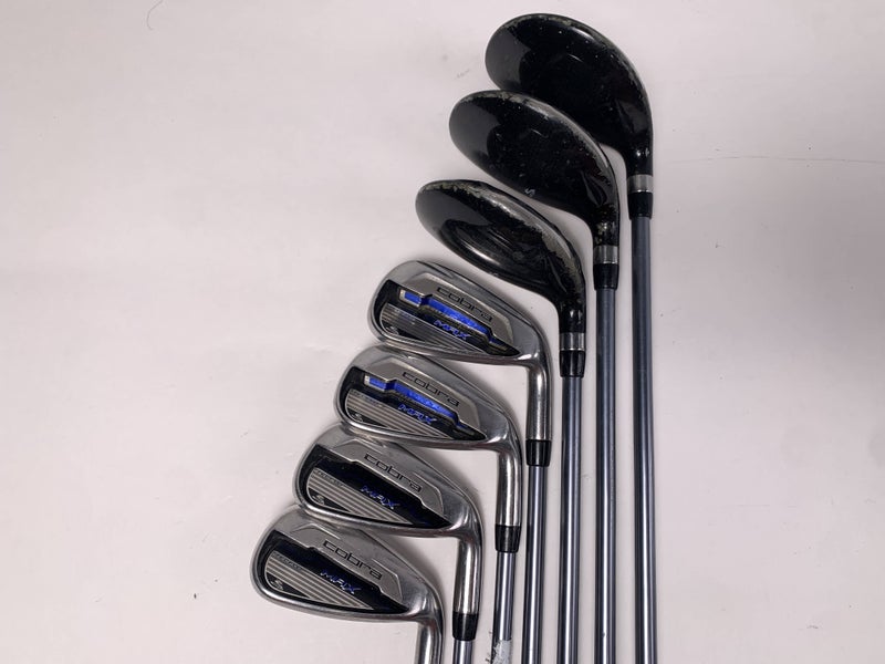 Cobra MAX Iron Set 4HY-6HY+7 Iron-PW White Tie X4 Regular Graphite Mens RH