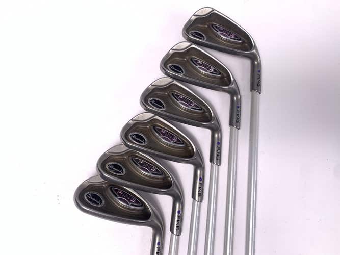 Ping Rhapsody Iron Set 6-9 GW+SW Purple Dot 1.5* Up ULT 129 Ladies RH - No PW