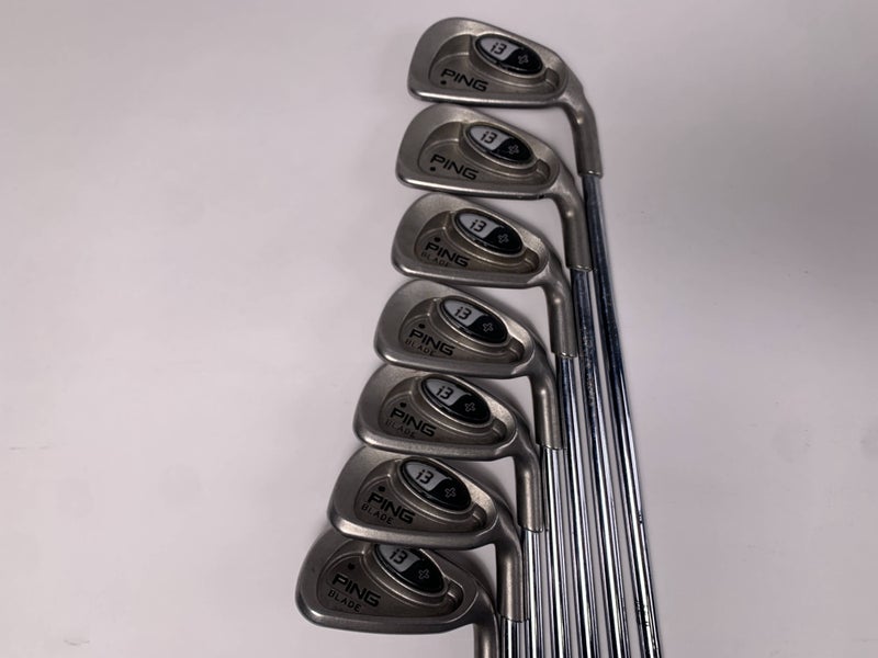 Ping i3 + Blade Iron Set 4-PW Black Dot Regular Steel Mens RH