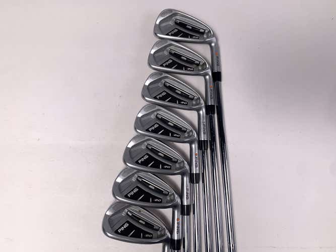 Ping i20 Iron Set 4-PW Orange Dot 2* Flat DG Tour Issue S400 Stiff RH