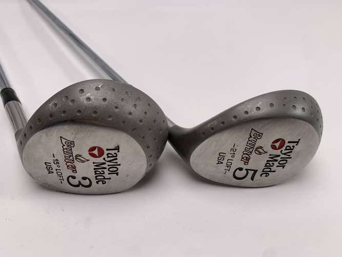 TaylorMade Tour Preferred Burner 3 & 5 Fairway Wood Set 15* 21* DG Steel Mens RH