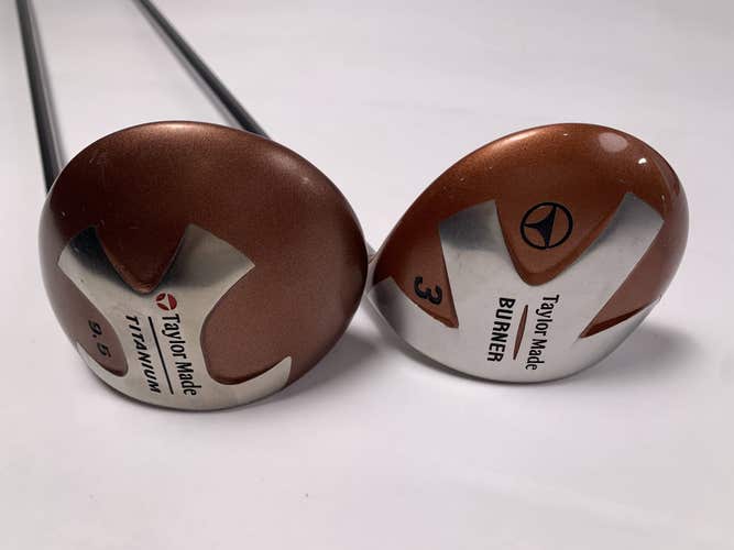TaylorMade Ti Bubble Driver & 3 Fairway Wood Set 9.5* 15* Bubble 2 Mens RH
