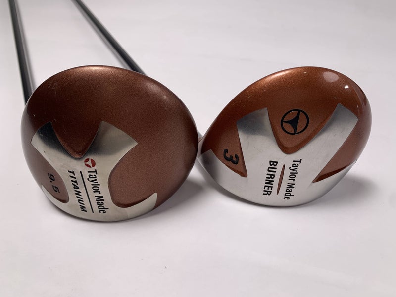 TaylorMade Ti Bubble Driver & 3 Fairway Wood Set 9.5* 15* Bubble 2 Mens RH