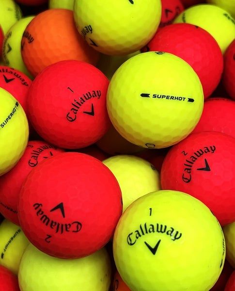 12 Near Mint AAAA Callaway Colored Superhot Matte Finish Used Golf Balls