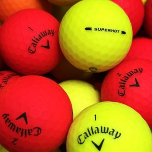 24 Premium AAA Callaway Colored Superhot Matte Finish Used Golf Balls