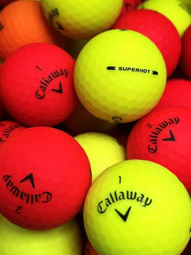 36 Premium AAA Callaway Colored Superhot Matte Finish Used Golf Balls