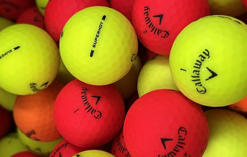 50 Premium AAA Callaway Colored Superhot Matte Finish Used Golf Balls