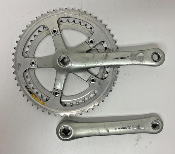 Shimano 105 FC-1055 170mm 53/42 Silver Aluminum Road Bike Double Crankset