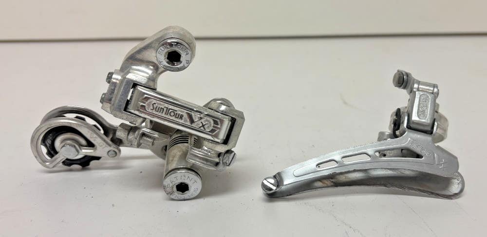 Vintage Suntour VX Front & Rear Road Bike Derailleurs 28.6mm Clamp Diameter