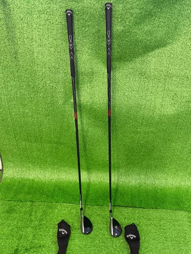 Men's 2012 Callaway RAZR Fit Left Hand Fairway hybrid Woods 3 and 4 Uniflex (Used)