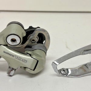 Shimano 105 RD-1055 Short Cage Rear & RX100 FD-A553 Front Road Bike Derailleurs