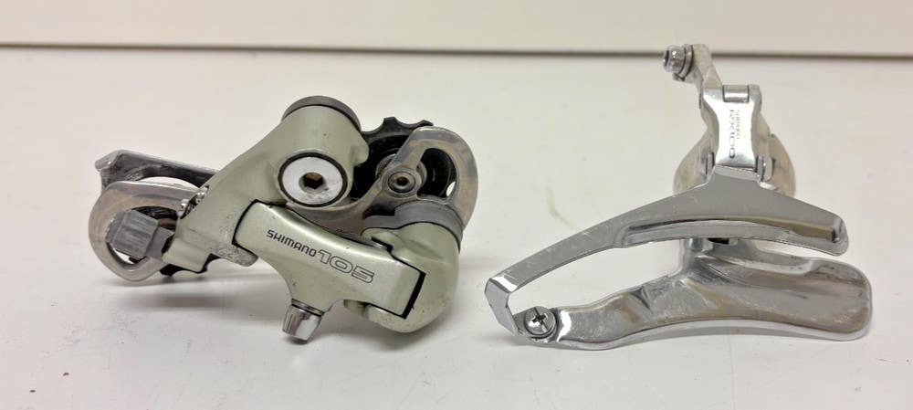 Shimano 105 RD-1055 Short Cage Rear & RX100 FD-A553 Front Road Bike Derailleurs